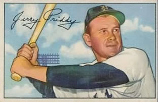 1952 Bowman #139 Jerry Priddy Front