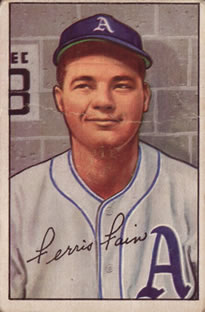 1952 Bowman #154 Ferris Fain Front