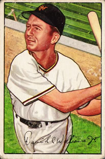 1952 Bowman #178 Dave Williams Front