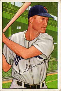 1952 Bowman #185 Bud Stewart Front