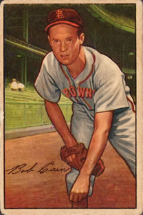 1952 Bowman #19 Bob Cain Front