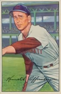 1952 Bowman #55 Ken Raffensberger Front
