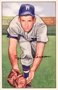 1952 Bowman #87 Mickey Vernon Front