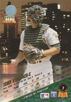 1993 Leaf #7 Terry Steinbach Back