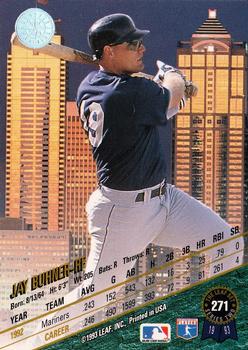 1993 Leaf #271 Jay Buhner Back
