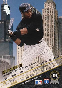 1993 Leaf #316 Bo Jackson Back