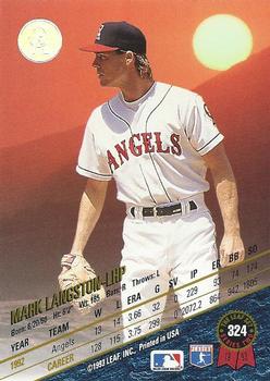 1993 Leaf #324 Mark Langston Back