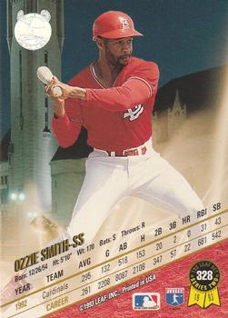 1993 Leaf #328 Ozzie Smith Back