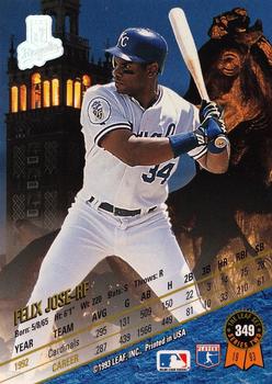1993 Leaf #349 Felix Jose Back