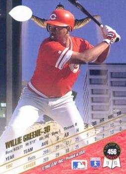 1993 Leaf #456 Willie Greene Back