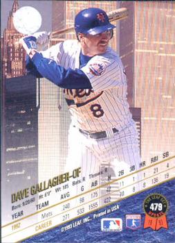 1993 Leaf #479 Dave Gallagher Back