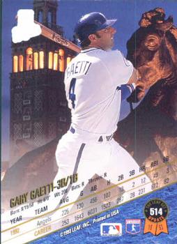 1993 Leaf #514 Gary Gaetti Back