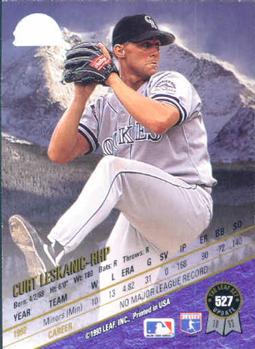 1993 Leaf #527 Curt Leskanic Back