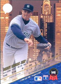 1993 Leaf #548 Bobby Munoz Back