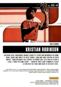 2020 Panini Contenders - Up and Coming #UC-4 Kristian Robinson Back