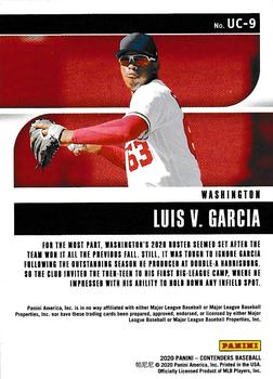 2020 Panini Contenders - Up and Coming #UC-9 Luis V. Garcia Back