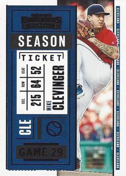 2020 Panini Contenders - Season Ticket Purple #23 Mike Clevinger Front