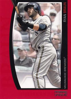 2009 Topps Unique - Red #10 Ryan Braun Front