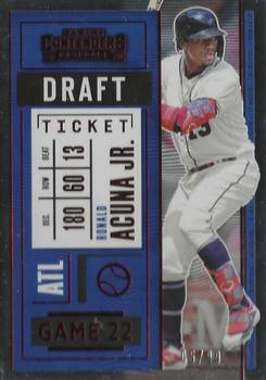 2020 Panini Contenders - Draft Ticket Red #64 Ronald Acuna Jr. Front