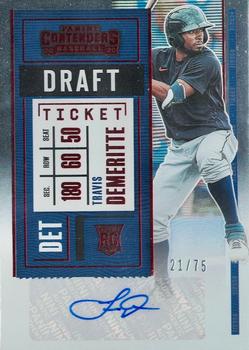 2020 Panini Contenders - Draft Ticket Red #160 Travis Demeritte Front