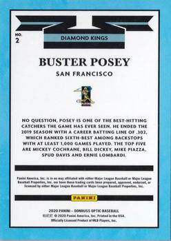2020 Donruss Optic - White Sparkle #2 Buster Posey Back