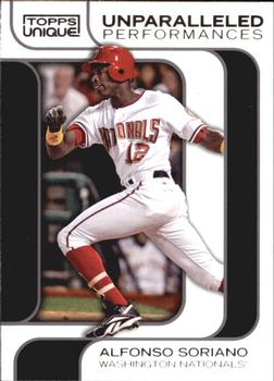 2009 Topps Unique - Unparalleled Performances #UP08 Alfonso Soriano Front