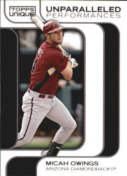 2009 Topps Unique - Unparalleled Performances #UP19 Micah Owings Front