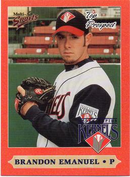 1999 Multi-Ad Midwest League Top Prospects #6 Brandon Emanuel Front