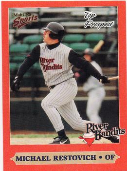 1999 Multi-Ad Midwest League Top Prospects #20 Michael Restovich Front