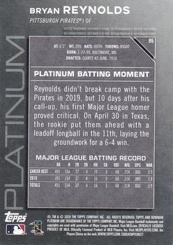 2020 Bowman Platinum #86 Bryan Reynolds Back