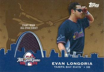 2009 Topps Updates & Highlights - All-Star Stitches Gold #AST-15 Evan Longoria Front