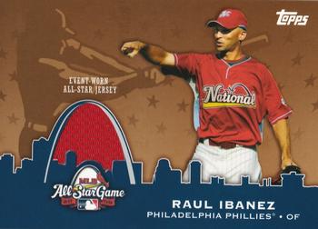 2009 Topps Updates & Highlights - All-Star Stitches Gold #AST-18 Raul Ibanez Front