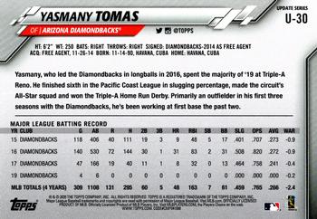 2020 Topps Update - Royal Blue #U-30 Yasmany Tomas Back