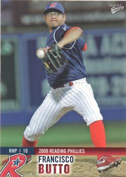 2009 MultiAd Reading Phillies #6 Francisco Butto Front