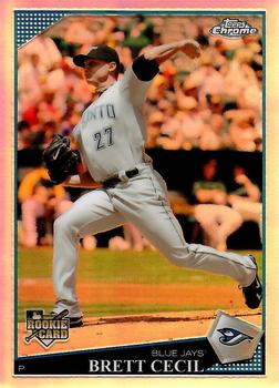 2009 Topps Updates & Highlights - Chrome Rookie Refractors #CHR52 Brett Cecil Front