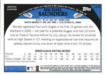 2009 Topps Updates & Highlights - Gold #UH3 Michael Saunders Back