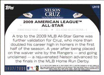 2009 Topps Updates & Highlights - Gold #UH19 Nelson Cruz Back