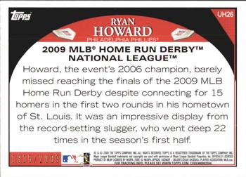 2009 Topps Updates & Highlights - Gold #UH26 Ryan Howard Back