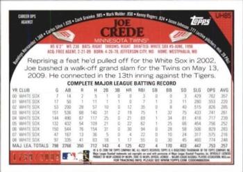 2009 Topps Updates & Highlights - Gold #UH85 Joe Crede Back