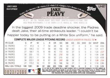 2009 Topps Updates & Highlights - Gold #UH87 Jake Peavy Back