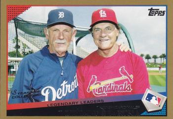 2009 Topps Updates & Highlights - Gold #UH88 Jim Leyland / Tony LaRussa Front