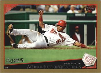 2009 Topps Updates & Highlights - Gold #UH91 Anderson Hernandez Front