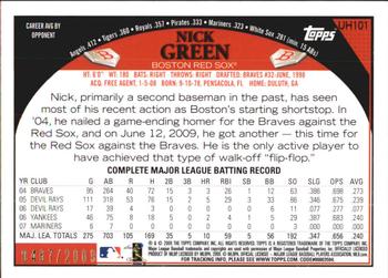 2009 Topps Updates & Highlights - Gold #UH101 Nick Green Back