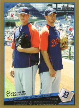 2009 Topps Updates & Highlights - Gold #UH135 Ryan Perry / Rick Porcello Front
