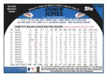 2009 Topps Updates & Highlights - Gold #UH209 Andruw Jones Back