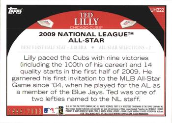 2009 Topps Updates & Highlights - Gold #UH222 Ted Lilly Back