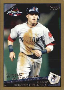 2009 Topps Updates & Highlights - Gold #UH237 Dustin Pedroia Front