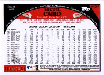 2009 Topps Updates & Highlights - Gold #UH267 Miguel Cairo Back