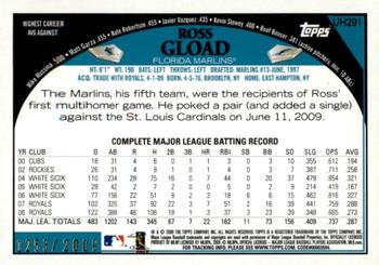 2009 Topps Updates & Highlights - Gold #UH291 Ross Gload Back