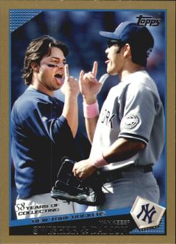 2009 Topps Updates & Highlights - Gold #UH304 Nick Swisher / Johnny Damon Front